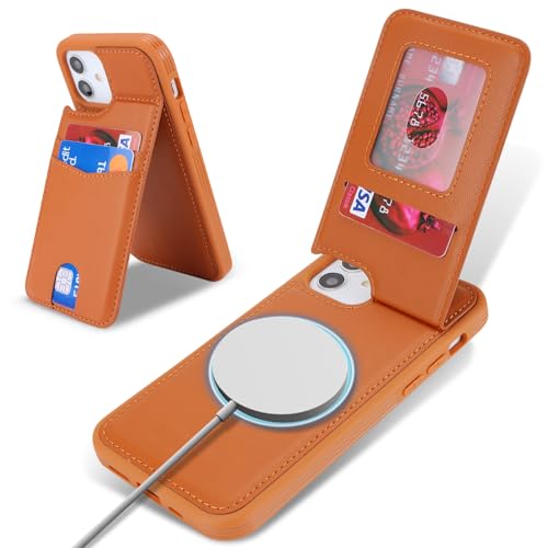Havaya für iPhone 11 Hülle Kompatibel mit Magsafe Hülle für iPhone 11 mit Kartenfach Hülle geldbörse Leder für Herren und Damen - Braun Havaya für iPhone 11 Hülle Kompatibel mit Magsafe Hülle für iPhone 11 mit Kartenfach Hülle geldbörse Leder für Herren und Damen - Braun von Havaya