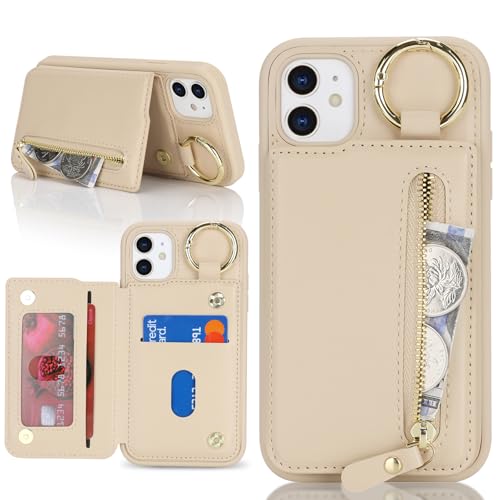 Havaya für iPhone 11 Hülle mit Kartenhalter Handyhülle für iPhone 11 mit Schlüsselanhänger Hülle geldbörse Reißverschluss für Herren und Damen - Aprikose Havaya für iPhone 11 Hülle mit Kartenhalter Handyhülle für iPhone 11 mit Schlüsselanhänger Hülle geldbörse Reißverschluss für Herren und Damen - Aprikose von Havaya