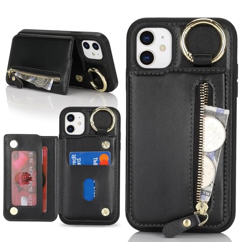 Havaya für iPhone 11 Hülle mit Kartenhalter Handyhülle für iPhone 11 mit Schlüsselanhänger Hülle geldbörse Reißverschluss für Herren und Damen - Schwarz Havaya für iPhone 11 Hülle mit Kartenhalter Handyhülle für iPhone 11 mit Schlüsselanhänger Hülle geldbörse Reißverschluss für Herren und Damen - Schwarz von Havaya