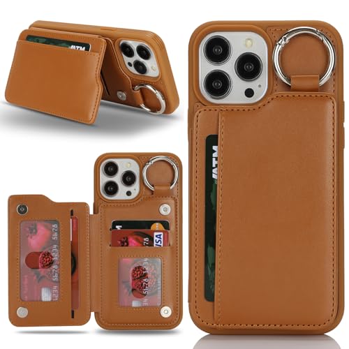 Havaya für iPhone 13 Pro Max Hülle mit kartenfach Handyhülle für iPhone 12 Pro Max mit Schlüsselanhänger Hülle geldbörse für Herren und Damen - Braun Havaya für iPhone 13 Pro Max Hülle mit kartenfach Handyhülle für iPhone 12 Pro Max mit Schlüsselanhänger Hülle geldbörse für Herren und Damen - Braun von Havaya