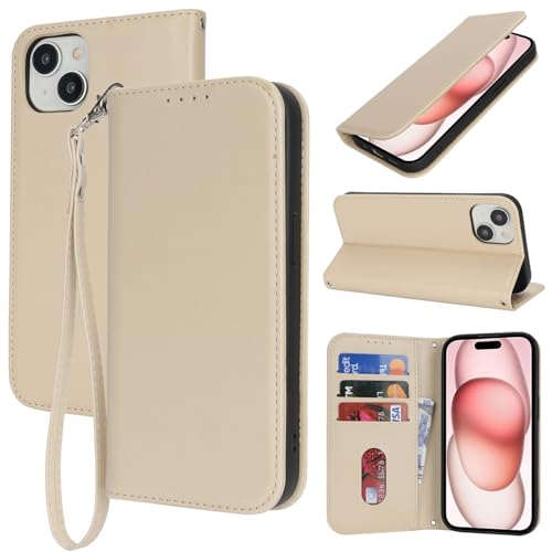 Havaya für iPhone 15 Hülle Kompatibel mit kartenfach für iPhone 15 klapphülle mit Band kurz geldbörse Herren und Damen - Aprikose Havaya für iPhone 15 Hülle Kompatibel mit kartenfach für iPhone 15 klapphülle mit Band kurz geldbörse Herren und Damen - Aprikose von Havaya