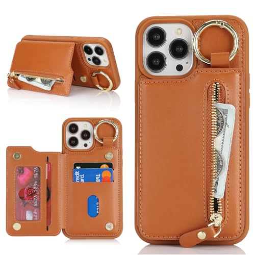 Havaya für iPhone 15 Pro Max Hülle mit Kartenhalter Handyhülle für iPhone 15 Pro Max mit Schlüsselanhänger Hülle geldbörse Reißverschluss für Herren und Damen - Braun Havaya für iPhone 15 Pro Max Hülle mit Kartenhalter Handyhülle für iPhone 15 Pro Max mit Schlüsselanhänger Hülle geldbörse Reißverschluss für Herren und Damen - Braun von Havaya
