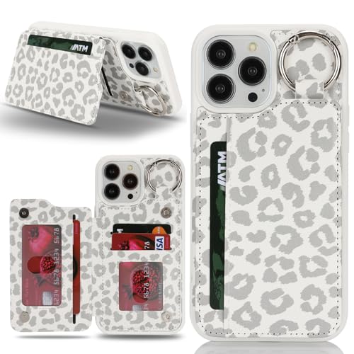 Havaya für iPhone 15 Pro Max Hülle mit kartenfach Handyhülle für iPhone 15 Pro Max mit Schlüsselanhänger Hülle geldbörse für Herren und Damen - Weißer Leopardendruck Havaya für iPhone 15 Pro Max Hülle mit kartenfach Handyhülle für iPhone 15 Pro Max mit Schlüsselanhänger Hülle geldbörse für Herren und Damen - Weißer Leopardendruck von Havaya