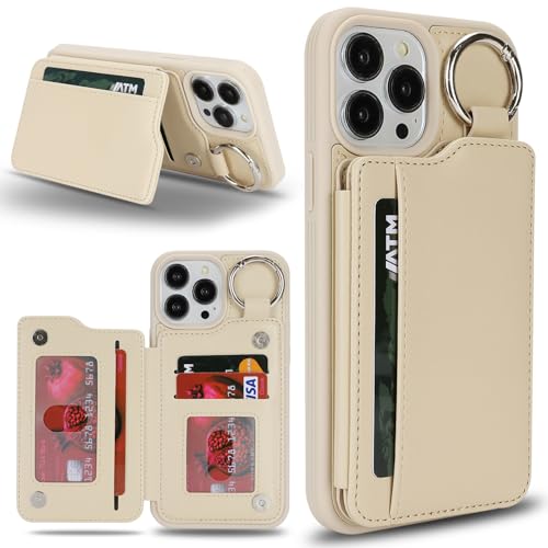 Ｈａｖａｙａ für iPhone 16 Pro Max Hülle mit kartenfach Handyhülle für iPhone 16 Pro Max mit Schlüsselanhänger Hülle geldbörse für Herren und Damen - Off Weiß von Ｈａｖａｙａ