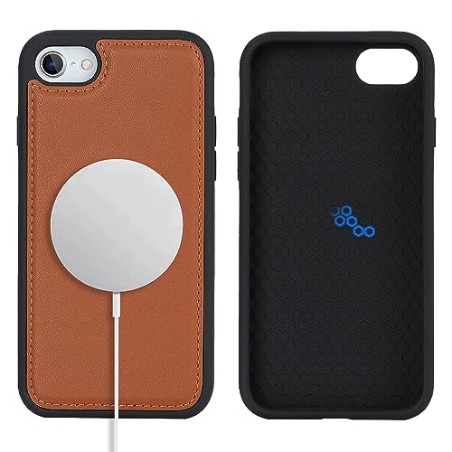 Ｈａｖａｙａ für iPhone 7 Hülle Kompatibel mit Magsafe für iPhone 8 Herren Leder magnétique Hülle SE(2020/2022) für Damen - Braun von Ｈａｖａｙａ