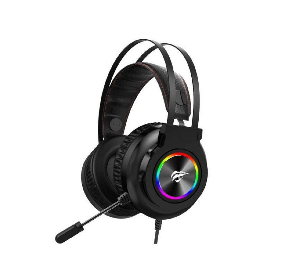 Havit Gamer Kopfhörer RGB On-Ear Headset mit Mikrofon USB Stereo Sound Gaming-Headset von Havit