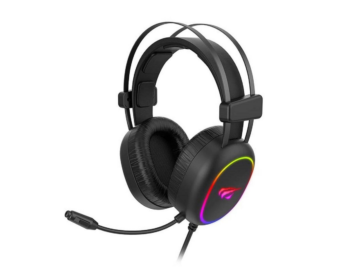 Havit Gaming Kopfhörer Headphones RGB USB+3.5mm mit Mikrofon Schwarz Gaming-Headset von Havit