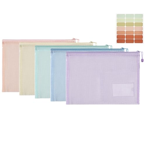 Havnidy 5 Stück Dokumententasche mit Reißverschluss,A3 Wasserdichte Document Case, Reißverschlusstasche,Zip File Bag, Zipper Pockets für Datei,Papier, Quittungen, Kosmetika, 5 Farben Havnidy 5 Stück Dokumententasche mit Reißverschluss,A3 Wasserdichte Document Case, Reißverschlusstasche,Zip File Bag, Zipper Pockets für Datei,Papier, Quittungen, Kosmetika, 5 Farben von Havnidy