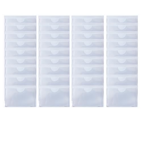 Transparente Kartenhüllen 12 Stück - Selbstklebende PVC-Taschen (5x9 cm) Deckelöffnung - Wasserdicht & Reißfest - Ideal Ausweise, Visitenkarten & Etiketten von Hawfund