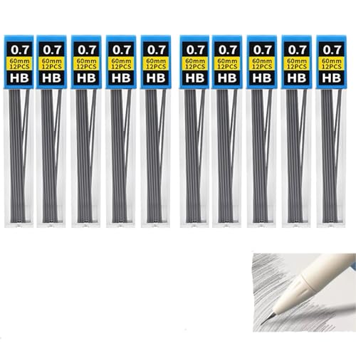 Hawfund Bleistiftmine 0,7 mm – 120 Stück HB Bleistiftminen für mechanische Bleistifte, flüssiges und präzises Schreiben, ideal zum Zeichnen, Skizzieren und Notieren Hawfund Bleistiftmine 0,7 mm – 120 Stück HB Bleistiftminen für mechanische Bleistifte, flüssiges und präzises Schreiben, ideal zum Zeichnen, Skizzieren und Notieren von Hawfund