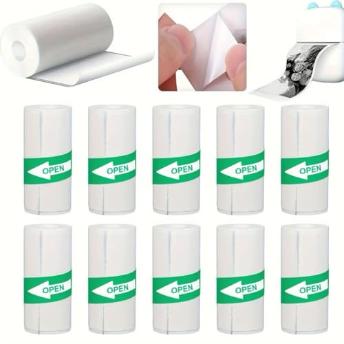 Thermopapier Kinderkamera10 Stück (57x25mm) - Für Sofortbildkameras Kinder - BPA-frei & wasserfest - Kompatibel mit Mini-Thermodruckern von Hawfund