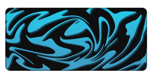 Mauspad XXL Gaming | Lava Design (Blue) Mousepad 90 x 40 cm | HAWK STRIKE von HawkStrike