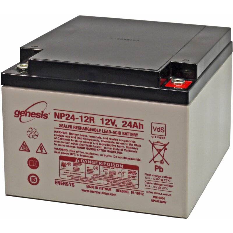 Genesis NP24-12 12V 24Ah M5 Innengewinde AGM Blei Akku von Hawker