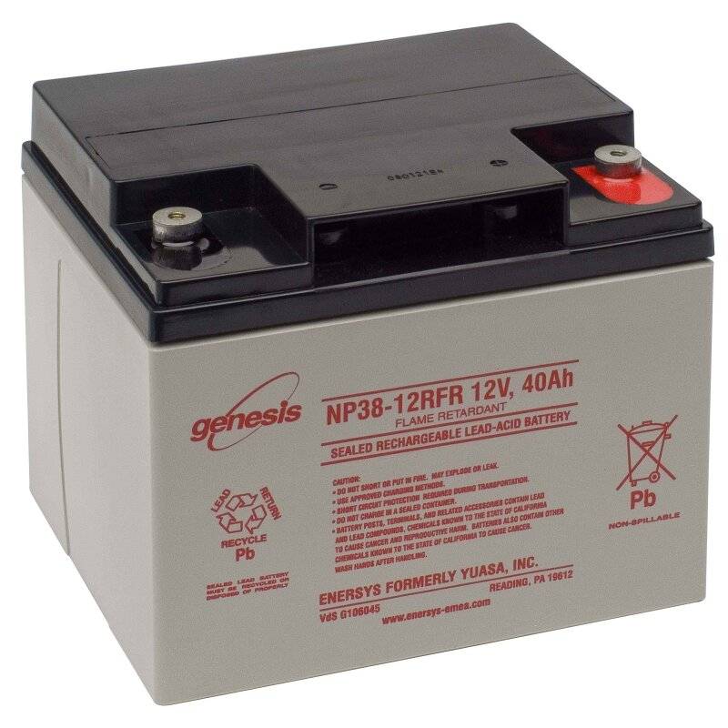 Genesis NP38-12RFR 12V 38Ah M6 Innengewinde AGM Blei Akku von Hawker