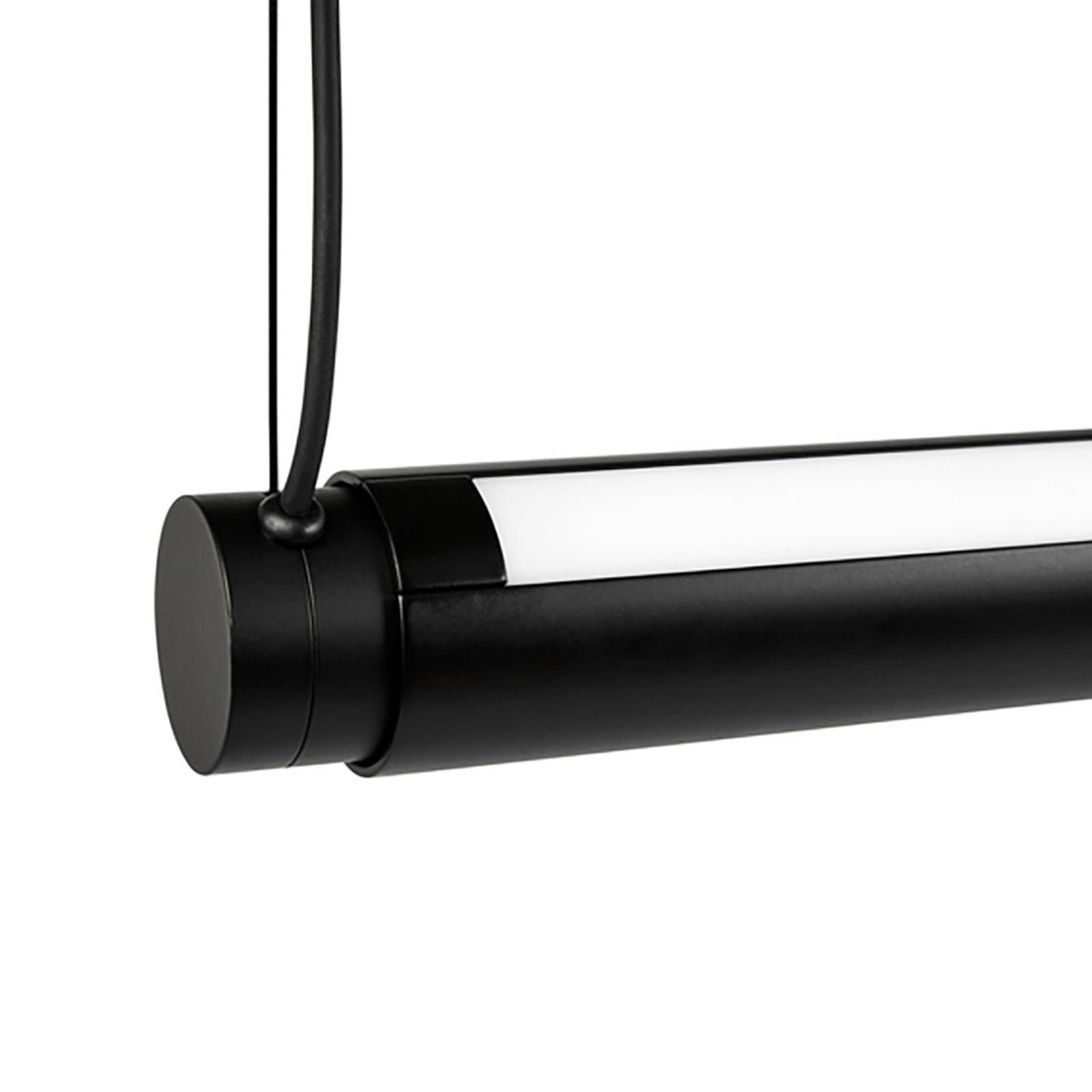 HAY Factor Linear LED-Hängelampe diffused, schwarz von Hay