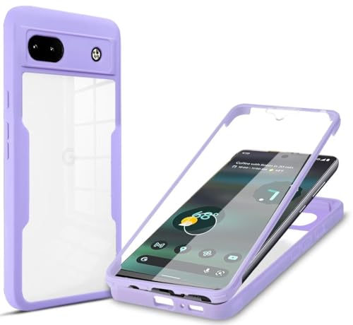 Haygdz 360 Grad Hülle kompatibel mit Google Pixel 6a, Ganzkörper Schutzhülle mit eingebauter Glas Displayschutzfolie Stoßfeste Fullbody Handyhülle, Lila Haygdz 360 Grad Hülle kompatibel mit Google Pixel 6a, Ganzkörper Schutzhülle mit eingebauter Glas Displayschutzfolie Stoßfeste Fullbody Handyhülle, Lila von Haygdz