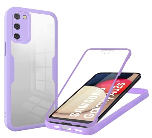 Haygdz 360 Grad Hülle kompatibel mit Samsung Galaxy A02s/M02s, Ganzkörper Schutzhülle mit eingebauter Glas Displayschutzfolie Stoßfeste Fullbody Handyhülle, Lila Haygdz 360 Grad Hülle kompatibel mit Samsung Galaxy A02s/M02s, Ganzkörper Schutzhülle mit eingebauter Glas Displayschutzfolie Stoßfeste Fullbody Handyhülle, Lila von Haygdz