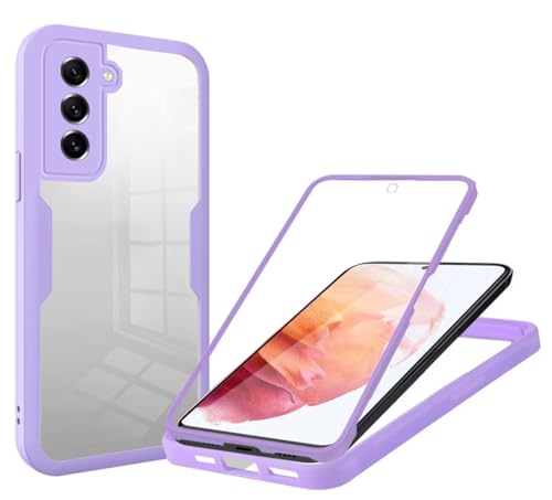 Haygdz 360 Grad Hülle kompatibel mit Samsung Galaxy S21 5G/S30, Ganzkörper Schutzhülle mit eingebauter Glas Displayschutzfolie Stoßfeste Fullbody Handyhülle, Lila Haygdz 360 Grad Hülle kompatibel mit Samsung Galaxy S21 5G/S30, Ganzkörper Schutzhülle mit eingebauter Glas Displayschutzfolie Stoßfeste Fullbody Handyhülle, Lila von Haygdz