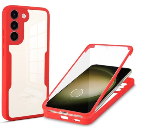 Haygdz 360 Grad Hülle kompatibel mit Samsung Galaxy S23 Plus, Ganzkörper Schutzhülle mit eingebauter Glas Displayschutzfolie Stoßfeste Fullbody Handyhülle für Samsung Galaxy S23 Plus, Rot Haygdz 360 Grad Hülle kompatibel mit Samsung Galaxy S23 Plus, Ganzkörper Schutzhülle mit eingebauter Glas Displayschutzfolie Stoßfeste Fullbody Handyhülle für Samsung Galaxy S23 Plus, Rot von Haygdz
