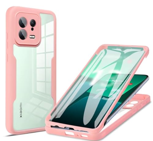 Haygdz 360 Grad Hülle kompatibel mit Xiaomi 13, Ganzkörper Schutzhülle mit eingebauter Glas Displayschutzfolie Stoßfeste Fullbody Handyhülle, Rosa Haygdz 360 Grad Hülle kompatibel mit Xiaomi 13, Ganzkörper Schutzhülle mit eingebauter Glas Displayschutzfolie Stoßfeste Fullbody Handyhülle, Rosa von Haygdz