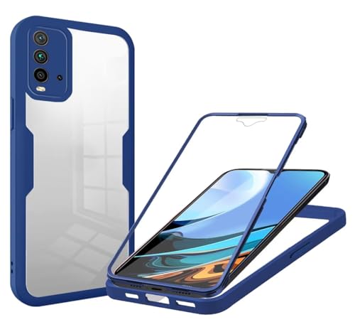 Haygdz 360 Grad Hülle kompatibel mit Xiaomi Poco M3/Redmi 9T/Note 9 4G, Ganzkörper Schutzhülle mit eingebauter Glas Displayschutzfolie Stoßfeste Fullbody Handyhülle für Xiaomi Poco M3, Blau Haygdz 360 Grad Hülle kompatibel mit Xiaomi Poco M3/Redmi 9T/Note 9 4G, Ganzkörper Schutzhülle mit eingebauter Glas Displayschutzfolie Stoßfeste Fullbody Handyhülle für Xiaomi Poco M3, Blau von Haygdz