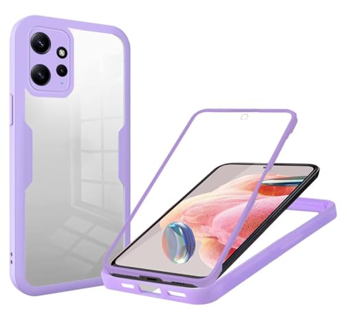 Haygdz 360 Grad Hülle kompatibel mit Xiaomi Redmi Note 12 4G, Ganzkörper Schutzhülle mit eingebauter Glas Displayschutzfolie Stoßfeste Fullbody Handyhülle, Lila Haygdz 360 Grad Hülle kompatibel mit Xiaomi Redmi Note 12 4G, Ganzkörper Schutzhülle mit eingebauter Glas Displayschutzfolie Stoßfeste Fullbody Handyhülle, Lila von Haygdz