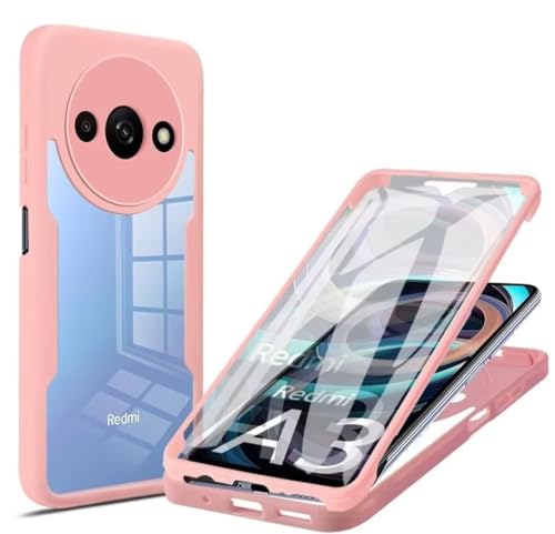 Haygdz 360 Grad Hülle kompatibel mit Xiaomimi Redmi A3, Ganzkörper Schutzhülle mit eingebauter Glas Displayschutzfolie Stoßfeste Fullbody Handyhülle, Rosa Haygdz 360 Grad Hülle kompatibel mit Xiaomimi Redmi A3, Ganzkörper Schutzhülle mit eingebauter Glas Displayschutzfolie Stoßfeste Fullbody Handyhülle, Rosa von Haygdz