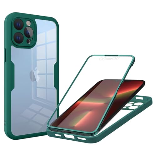 Haygdz 360 Grad Hülle kompatibel mit iPhone 14 Pro Max, Ganzkörper Schutzhülle mit eingebauter Glas Displayschutzfolie Stoßfeste Fullbody Handyhülle, Grün Haygdz 360 Grad Hülle kompatibel mit iPhone 14 Pro Max, Ganzkörper Schutzhülle mit eingebauter Glas Displayschutzfolie Stoßfeste Fullbody Handyhülle, Grün von Haygdz