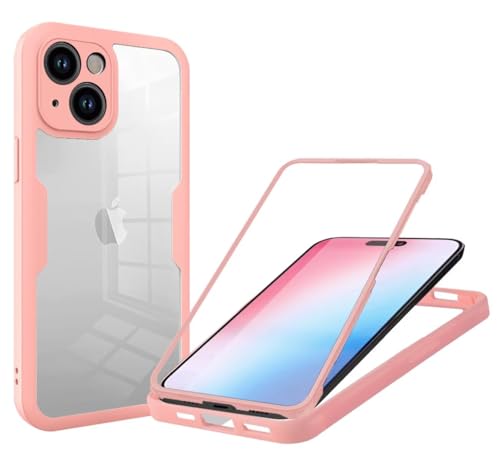 Haygdz 360 Grad Hülle kompatibel mit iPhone 15 Plus, Ganzkörper Schutzhülle mit eingebauter Glas Displayschutzfolie Stoßfeste Fullbody Handyhülle, Rosa Haygdz 360 Grad Hülle kompatibel mit iPhone 15 Plus, Ganzkörper Schutzhülle mit eingebauter Glas Displayschutzfolie Stoßfeste Fullbody Handyhülle, Rosa von Haygdz
