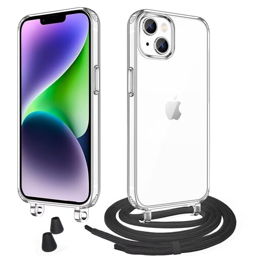 Haygdz Handykette kompatibel mit iPhone 13 Mini,Necklace Hülle mit Bands Handyhülle für zum Umhängen Kordel,Transparent Case mit Handykordel,Stoßfeste Schutzhülle, Transparent Haygdz Handykette kompatibel mit iPhone 13 Mini,Necklace Hülle mit Bands Handyhülle für zum Umhängen Kordel,Transparent Case mit Handykordel,Stoßfeste Schutzhülle, Transparent von Haygdz