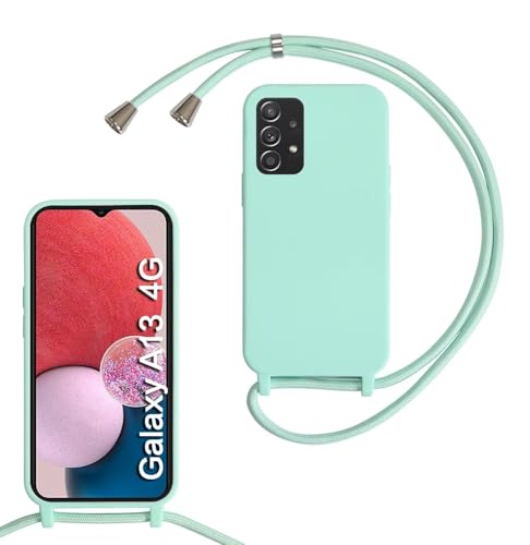 Haygdz Silikon Handykette für Samsung Galaxy A13 4G Hülle mit Band,Verstellbarer Halskette Handyhülle,Necklace Hülle mit Band,Handyhülle für zum Umhängen,Case mit Schnur, Mintgrün Haygdz Silikon Handykette für Samsung Galaxy A13 4G Hülle mit Band,Verstellbarer Halskette Handyhülle,Necklace Hülle mit Band,Handyhülle für zum Umhängen,Case mit Schnur, Mintgrün von Haygdz
