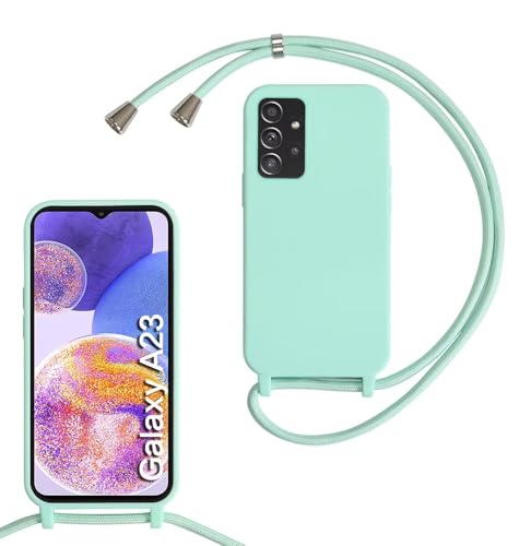 Haygdz Silikon Handykette für Samsung Galaxy A23 4G/A23 5G Hülle mit Band,Verstellbarer Halskette Handyhülle,Necklace Hülle mit Band,Handyhülle für zum Umhängen,Case mit Schnur, Mintgrün Haygdz Silikon Handykette für Samsung Galaxy A23 4G/A23 5G Hülle mit Band,Verstellbarer Halskette Handyhülle,Necklace Hülle mit Band,Handyhülle für zum Umhängen,Case mit Schnur, Mintgrün von Haygdz