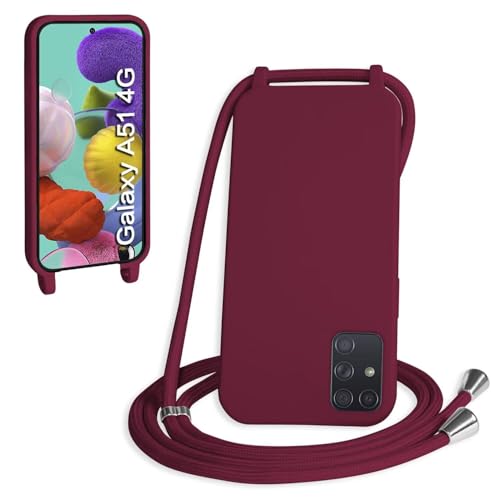 Haygdz Silikon Handykette für Samsung Galaxy A51 4G Hülle mit Band,Verstellbarer Halskette Handyhülle,Necklace Hülle mit Band,Handyhülle für zum Umhängen,Case mit Schnur, Rot Haygdz Silikon Handykette für Samsung Galaxy A51 4G Hülle mit Band,Verstellbarer Halskette Handyhülle,Necklace Hülle mit Band,Handyhülle für zum Umhängen,Case mit Schnur, Rot von Haygdz