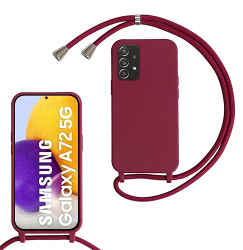 Haygdz Silikon Handykette für Samsung Galaxy A72 5G Hülle mit Band,Verstellbarer Halskette Handyhülle,Necklace Hülle mit Band,Handyhülle für zum Umhängen,Case mit Schnur, Rot Haygdz Silikon Handykette für Samsung Galaxy A72 5G Hülle mit Band,Verstellbarer Halskette Handyhülle,Necklace Hülle mit Band,Handyhülle für zum Umhängen,Case mit Schnur, Rot von Haygdz