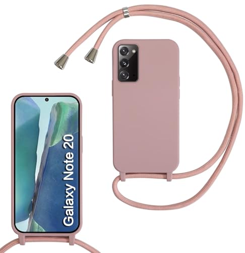 Haygdz Silikon Handykette für Samsung Galaxy Note20 Hülle mit Band,Verstellbarer Halskette Handyhülle,Necklace Hülle mit Band,Handyhülle für zum Umhängen,Case mit Schnur, Sand Pink Haygdz Silikon Handykette für Samsung Galaxy Note20 Hülle mit Band,Verstellbarer Halskette Handyhülle,Necklace Hülle mit Band,Handyhülle für zum Umhängen,Case mit Schnur, Sand Pink von Haygdz