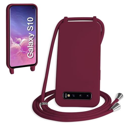 Haygdz Silikon Handykette für Samsung Galaxy S10 Hülle mit Band,Verstellbarer Halskette Handyhülle,Necklace Hülle mit Band,Handyhülle für zum Umhängen,Case mit Schnur, Rot Haygdz Silikon Handykette für Samsung Galaxy S10 Hülle mit Band,Verstellbarer Halskette Handyhülle,Necklace Hülle mit Band,Handyhülle für zum Umhängen,Case mit Schnur, Rot von Haygdz