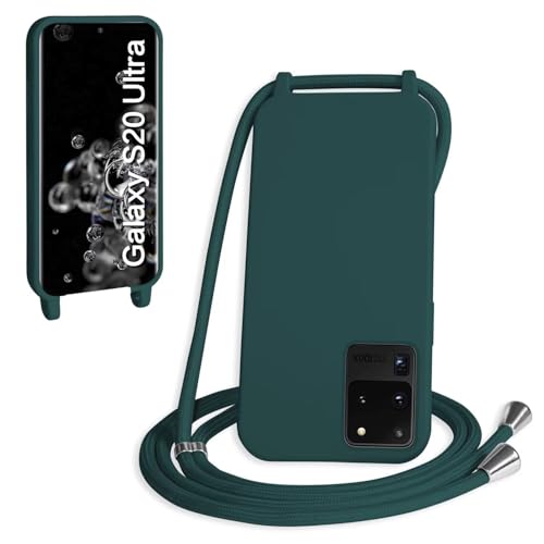 Haygdz Silikon Handykette für Samsung Galaxy S11 Plus/S20 Ultra Hülle mit Band,Verstellbarer Halskette Handyhülle,Necklace Hülle mit Band,Handyhülle für zum Umhängen,Case mit Schnur, Dunkelgrün Haygdz Silikon Handykette für Samsung Galaxy S11 Plus/S20 Ultra Hülle mit Band,Verstellbarer Halskette Handyhülle,Necklace Hülle mit Band,Handyhülle für zum Umhängen,Case mit Schnur, Dunkelgrün von Haygdz