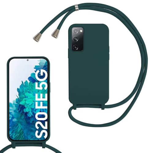 Haygdz Silikon Handykette für Samsung Galaxy S20 FE Hülle mit Band,Verstellbarer Halskette Handyhülle,Necklace Hülle mit Band,Handyhülle für zum Umhängen,Case mit Schnur, Dunkelgrün Haygdz Silikon Handykette für Samsung Galaxy S20 FE Hülle mit Band,Verstellbarer Halskette Handyhülle,Necklace Hülle mit Band,Handyhülle für zum Umhängen,Case mit Schnur, Dunkelgrün von Haygdz
