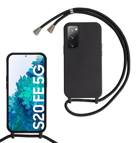 Haygdz Silikon Handykette für Samsung Galaxy S20 FE Hülle mit Band,Verstellbarer Halskette Handyhülle,Necklace Hülle mit Band,Handyhülle für zum Umhängen,Case mit Schnur, Schwarz Haygdz Silikon Handykette für Samsung Galaxy S20 FE Hülle mit Band,Verstellbarer Halskette Handyhülle,Necklace Hülle mit Band,Handyhülle für zum Umhängen,Case mit Schnur, Schwarz von Haygdz