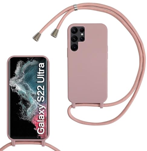 Haygdz Silikon Handykette für Samsung Galaxy S22 Ultra Hülle mit Band,Verstellbarer Halskette Handyhülle,Necklace Hülle mit Band,Handyhülle für zum Umhängen,Case mit Schnur, Sand Pink Haygdz Silikon Handykette für Samsung Galaxy S22 Ultra Hülle mit Band,Verstellbarer Halskette Handyhülle,Necklace Hülle mit Band,Handyhülle für zum Umhängen,Case mit Schnur, Sand Pink von Haygdz