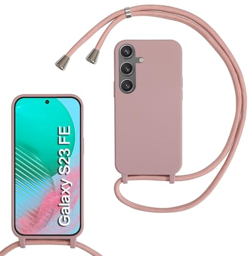 Haygdz Silikon Handykette für Samsung Galaxy S23 FE Hülle mit Band,Verstellbarer Halskette Handyhülle,Necklace Hülle mit Band,Handyhülle für zum Umhängen,Case mit Schnur, Sand Pink Haygdz Silikon Handykette für Samsung Galaxy S23 FE Hülle mit Band,Verstellbarer Halskette Handyhülle,Necklace Hülle mit Band,Handyhülle für zum Umhängen,Case mit Schnur, Sand Pink von Haygdz
