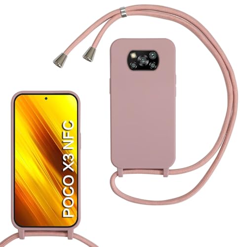 Haygdz Silikon Handykette für Xiaomi Poco X3 NFC Hülle mit Band,Verstellbarer Halskette Handyhülle,Necklace Hülle mit Band,Handyhülle für zum Umhängen,Case mit Schnur, Sand Pink Haygdz Silikon Handykette für Xiaomi Poco X3 NFC Hülle mit Band,Verstellbarer Halskette Handyhülle,Necklace Hülle mit Band,Handyhülle für zum Umhängen,Case mit Schnur, Sand Pink von Haygdz