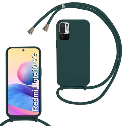 Haygdz Silikon Handykette für Xiaomi Redmi Note 10 5G Hülle mit Band,Verstellbarer Halskette Handyhülle,Necklace Hülle mit Band,Handyhülle für zum Umhängen,Case mit Schnur, Dunkelgrün Haygdz Silikon Handykette für Xiaomi Redmi Note 10 5G Hülle mit Band,Verstellbarer Halskette Handyhülle,Necklace Hülle mit Band,Handyhülle für zum Umhängen,Case mit Schnur, Dunkelgrün von Haygdz