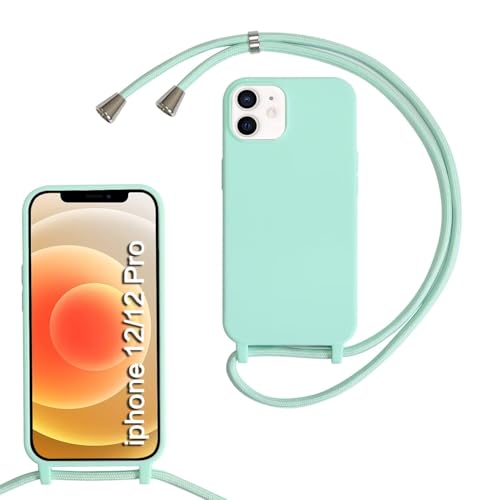 Haygdz Silikon Handykette für iPhone 12/iPhone 12 Pro Hülle mit Band,Verstellbarer Halskette Handyhülle,Necklace Hülle mit Band,Handyhülle für zum Umhängen,Case mit Schnur, Mintgrün Haygdz Silikon Handykette für iPhone 12/iPhone 12 Pro Hülle mit Band,Verstellbarer Halskette Handyhülle,Necklace Hülle mit Band,Handyhülle für zum Umhängen,Case mit Schnur, Mintgrün von Haygdz