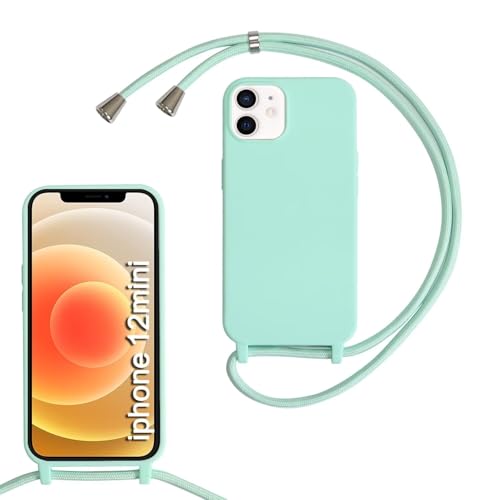 Haygdz Silikon Handykette für iPhone 12 Mini Hülle mit Band,Verstellbarer Halskette Handyhülle,Necklace Hülle mit Band,Handyhülle für zum Umhängen,Case mit Schnur, Mintgrün Haygdz Silikon Handykette für iPhone 12 Mini Hülle mit Band,Verstellbarer Halskette Handyhülle,Necklace Hülle mit Band,Handyhülle für zum Umhängen,Case mit Schnur, Mintgrün von Haygdz