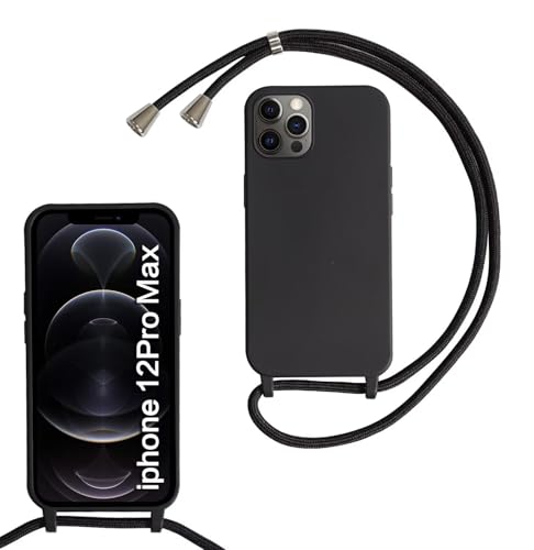 Haygdz Silikon Handykette für iPhone 12 Pro Max Hülle mit Band,Verstellbarer Halskette Handyhülle,Necklace Hülle mit Band,Handyhülle für zum Umhängen,Case mit Schnur, Schwarz Haygdz Silikon Handykette für iPhone 12 Pro Max Hülle mit Band,Verstellbarer Halskette Handyhülle,Necklace Hülle mit Band,Handyhülle für zum Umhängen,Case mit Schnur, Schwarz von Haygdz
