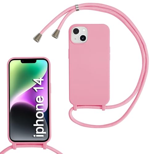 Haygdz Silikon Handykette für iPhone 14 Hülle mit Band,Verstellbarer Halskette Handyhülle,Necklace Hülle mit Band,Handyhülle für zum Umhängen,Case mit Schnur, Rosa Haygdz Silikon Handykette für iPhone 14 Hülle mit Band,Verstellbarer Halskette Handyhülle,Necklace Hülle mit Band,Handyhülle für zum Umhängen,Case mit Schnur, Rosa von Haygdz