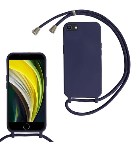 Haygdz Silikon Handykette für iPhone 7/8/iPhone SE 2020 Hülle mit Band,Verstellbarer Halskette Handyhülle,Necklace Hülle mit Band,Handyhülle für zum Umhängen,Case mit Schnur, Dunkelblau Haygdz Silikon Handykette für iPhone 7/8/iPhone SE 2020 Hülle mit Band,Verstellbarer Halskette Handyhülle,Necklace Hülle mit Band,Handyhülle für zum Umhängen,Case mit Schnur, Dunkelblau von Haygdz
