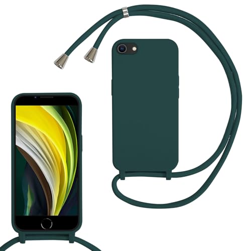 Haygdz Silikon Handykette für iPhone 7/8/iPhone SE 2020 Hülle mit Band,Verstellbarer Halskette Handyhülle,Necklace Hülle mit Band,Handyhülle für zum Umhängen,Case mit Schnur, Dunkelgrün Haygdz Silikon Handykette für iPhone 7/8/iPhone SE 2020 Hülle mit Band,Verstellbarer Halskette Handyhülle,Necklace Hülle mit Band,Handyhülle für zum Umhängen,Case mit Schnur, Dunkelgrün von Haygdz