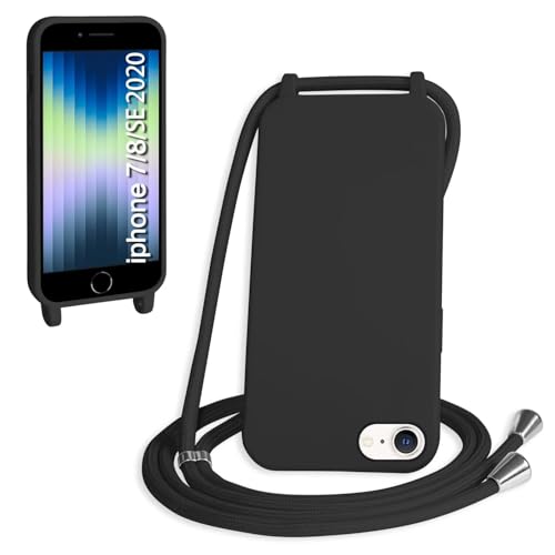 Haygdz Silikon Handykette für iPhone 7/8/iPhone SE 2020 Hülle mit Band,Verstellbarer Halskette Handyhülle,Necklace Hülle mit Band,Handyhülle für zum Umhängen,Case mit Schnur, Schwarz Haygdz Silikon Handykette für iPhone 7/8/iPhone SE 2020 Hülle mit Band,Verstellbarer Halskette Handyhülle,Necklace Hülle mit Band,Handyhülle für zum Umhängen,Case mit Schnur, Schwarz von Haygdz